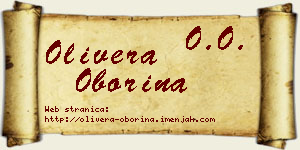 Olivera Oborina vizit kartica